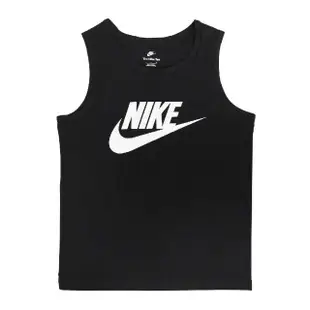 【NIKE 耐吉】背心 NSW Tank Top 黑 白 男款 基本款 運動 休閒 Logo 無袖 純棉(AR4992-013)