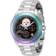 Invicta Men's Watch NFL Pittsburgh Steelers Chrono Silver Steel Bracelet 44982