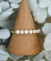 1.40 Ct Round Cut White Diamond Engagement Band Ring 14K Yellow Gold Finish