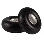 2 Pcs Rubber Wheel Tire Aluminum Hub for RC Airplane Model 2.75/3/4/4.5/5 inch