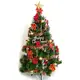 摩達客 12尺特級綠松針葉聖誕樹+紅金色系配件組(不含燈)YS-GPT012001