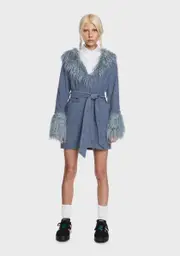 [Daisy Street] Corduroy Faux Fur Coat