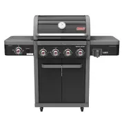 Coleman Revolution 4 Burner Barbeque Gas BBQ Cooker w/Side Burner Black Gloss