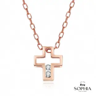 【蘇菲亞珠寶】18K玫瑰金 愛的信仰 鑽石項鍊