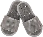 Baluue 1pair Massage Slippers for Foot Relief Anti- Design for Home Hotel Spa Use Comfortable Foot Massage for Relaxation Grey