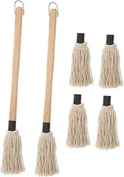Generic 8pcs Kitchen Oil Brush Yarn Basting Brush with Handle for Barbecue Baking for Cooks and Beginners for Oiling Saucing Grills