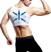 [WUJNANG] Posture Corrector Shaper Back Support Vest Shapewear Tops Prevent Hunchback Sagging Chest Brace for Men,Beige-1X