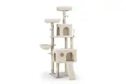 Petzly Cat Tree Tower Scratching Post 164cm Beige