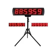 Race Clock with Tripod, LED Digital Display with Counter Function can up to 9...