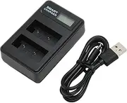 NP W126 Battery Charger, 5V Dual USB Charger with LCD Display for XS10 XT3 XT30 XT20 XT10 XT2 XA7 XE4 XA5 XT200 XT100 X100V X100F Camera Battery