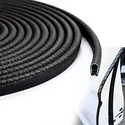Car Door Edge Guards，16.4Ft(5M) No Glue Black Universal Fit Rubber U Shape Door Edge Trim Automotive Door Edge Molding Door Edge Protector for Sedans Trucks SUV ATV-for Most Models