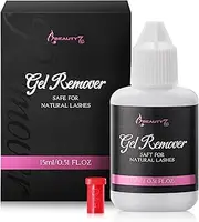 Beauty7 Eyelash Extension Gel Remover Lash Extensions Lash Remover For Lash Extensions Remover Glue Supplies for Eyelash Glue Removal Professional Fast Acting Removing Eyelash Adhesive Clear 15ml Pink