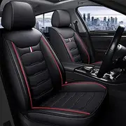BPOOBP Luxury 5 Seats Car Seat Covers Fit for Mazda CX-3 CX-5 CX-7 Vehicles Front&Rear Seat Protector Waterproof Leather Seat Cushion Black Red
