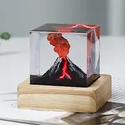 Volcano Night Lights, Realistic Volcanic Eruption L-ava Lamp, L-ava Lamp Resin Ambient Light, Creative Volcano Night Light Room Decoration, Night Light Desktop Ornaments for Living Room, Bedroom