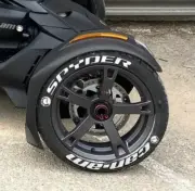 Can Am SPYDER Tire Lettering PERMANENT Stickers TYRE Letter SET Fast Shipping wh