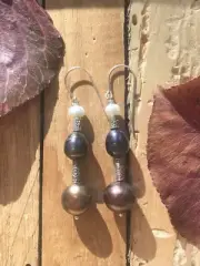 NEW: inspired by Sundance Catalog inspired - freshwater Pearl drop earrimgs