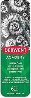 [Derwent Academy] Sketching Pencils, Set of 6 in Tin Box, Ideal for Sketching, 2301945F