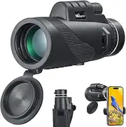 40x60 Monocular, BAK4 Prism HD Waterproof High Power Monocular Telescope with Smartphone Adapter & Tripod for Adults, for Bird Watching Hunting Travel and Outdoor Adventures