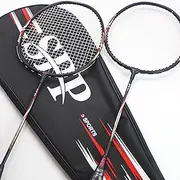 SPP 2-Pack Durable Badminton Rackets Badminton Racquets Set with a Free Full Cover