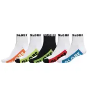 GLOBE JUNIOR MULTI BRIGHT CREW SOCK KIDS SIZE 8-12 SOCKS 5 PACK BOYS