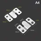 4Pcs Headboard Wall Picture Hanger Display Hook Stainless Steel Interlocking Flu
