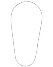 Italian Silver Round Box Chain Necklace