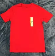 NWT! Wonder Nation Boy's No Fade Red Short Sleeve T-Shirt Size Large 10-12