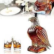 Fanyil Eaglory, Funny Whiskey Eagle Bottle, Unique Whiskey Eagle Glass Decanter, Exquisite Eagle Liquor Bottle, Home Bar Decoration, Perfect for Whiskey Lovers, Husband, Men (B)