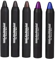 Professional Hair Chalk Temporary Hair Dye Non-toxic Hair Color Crayon Cover White Hair Color Patch (5packs-black-coffee-dark brown-purple-blue)