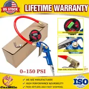 150 PSI ±1% Digital Pressure Gauge w/ Tire Inflator Truck Meter Tester Air Chuck