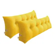 2X 120cm Yellow Triangular Wedge Bed Pillow Headboard Backrest Bedside Tatami Cu
