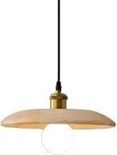 Creative Minimalist Style Ceiling Chandelier,Wooden Hanging Light Lampshade,E27 Light Source Single Head Pendent Lamp,Restaurant Tea Room Decoration Lighting Fixtures