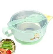 Water Filled Suction Cup Bowl, 400ml Portable Children Bowls with Handle, Fun Cute Tableware, 7.09x3.15 inches, Easy to Use, Portable for Home