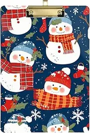 Christmas Snowmen clipboard for Desk Acrylic Cute for Softball Coaches clipboard Teacher Tablas para escribir Size 9 x 12