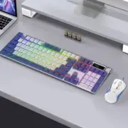 104Key High Performances Cored Keyboards Mouse Pair with Mechanical Feel for