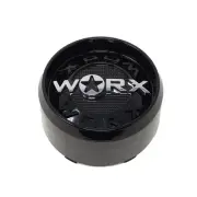 CAP-WX8T-B20 / Worx Alloy Gloss Black Tall 8-Lug Snap On Center Cap