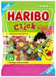 Haribo Click Mix Sour 250g - Danish Assorted Sweets