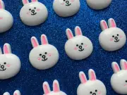 11pc. Rabbit, so Kawaii! Planar Resin Flatback, Cabochon, Bow Center, Flat Back