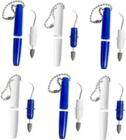 UBLNNFY 6PCS Dental Picks Portable Dental Tooth Picks Teeth Stain Remover Reusable Teeth Eraser Mini Travel Plaque and Tartar Remover Dental Tool Set Teeth Cleaning Kit with Keychain