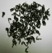 100 Gunmetal Black 4mm closed clam shell metal bead tips clasp findings FPC379