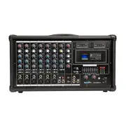 SoundArt 8 Channel 400 Watt Dual Wireless Powered Mixer PA System with MP3 Player
