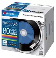 20 Verbatim Blank Music CDR Discs 80min 24x CD-R Color Mix w/ Tracking NEW