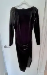 BEC + BRIDGE Black Velvet MIDI Dress ‘New With Tags’ RRP$280 - AU14/US10/UK14