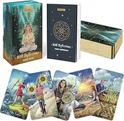 Wyspell Wild Reflections Tarot Deck with 200-Page Guidebook, Gold Edges, and Gift Packaging