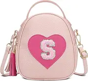 [KKXIU] Purse Gifts for Girls Cute Little Girl Crossbody Bag Heart Kids Small Backpack with Tassel