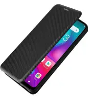 Wallet Case for Doogee X96 Pro Carbon Case with kickstand function carbon black