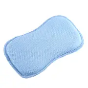 Blue Microfiber 17.5cm Cleaning Sponge Double Sided Car Dirt Washing Foam Tool