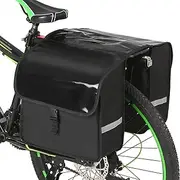zolyet 28L Water Bicycle Rear Seat Carrier Bag Rack Trunk Bags Bike Commuter Bag Pannier Black