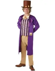 Rubies Willy Wonka Deluxe Adults Dress Costume in Purple