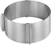 Adjustable Fondant Cake Mold Stainless Steel Cutter Baking Round Mousse Ring Cake Mould CakeFondant Mold Cutter Baking Round Mousse Ring Mould Stainless Steel Cookie Fondant